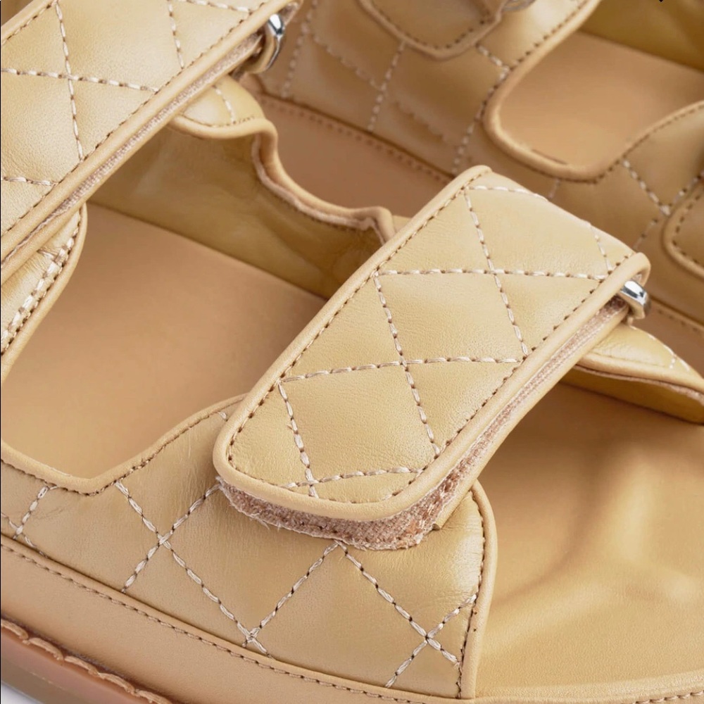 Tony Bianco Beige Quilted Sandals - Picture 3 of 13